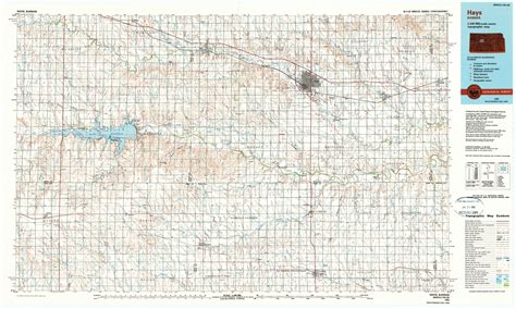 Hays Topographical Map 1100000 Kansas Usa