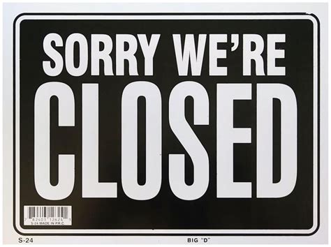 4 Pack Signs Double Sided Were Opensorry Were Closed 12×9″ Emongus