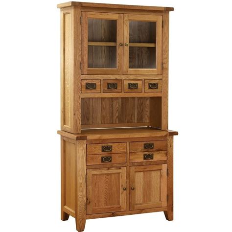Vancouver Oak Small Buffet And Hutch Set Free Delivery Shop Now