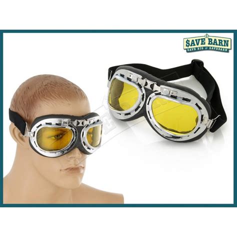 Karting Goggles Classic Style Yellow