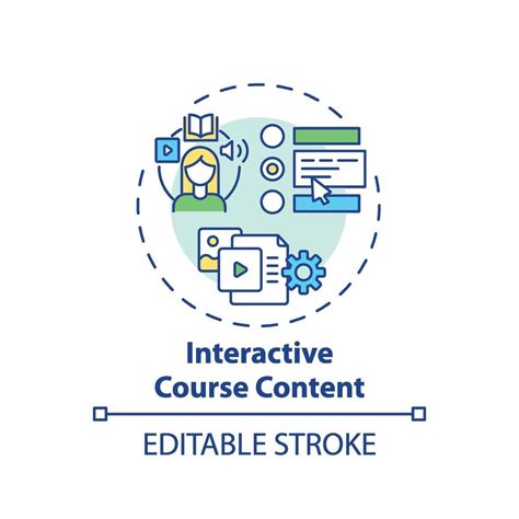 Interactive Course Content Concept Icon 2061896 Vector Art At Vecteezy