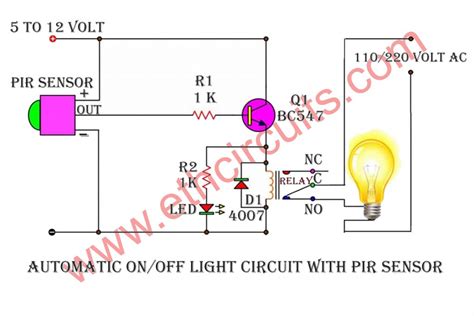 Simple Pir Motion Sensor Circuit Diagram Wiring Work