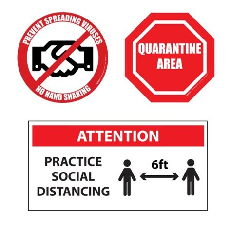 Social Distancing Sign Social Distancing Sticker For Covid 19