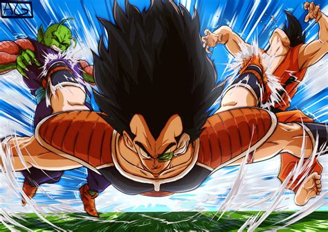 Goku And Piccolo Vs Raditz By Thesupersaiyansonic On Deviantart Hot