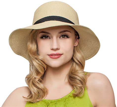 Janrely Women Floppy Sun Beach Straw Hats Wide Brim Packable Summer Cap Beachwear Central