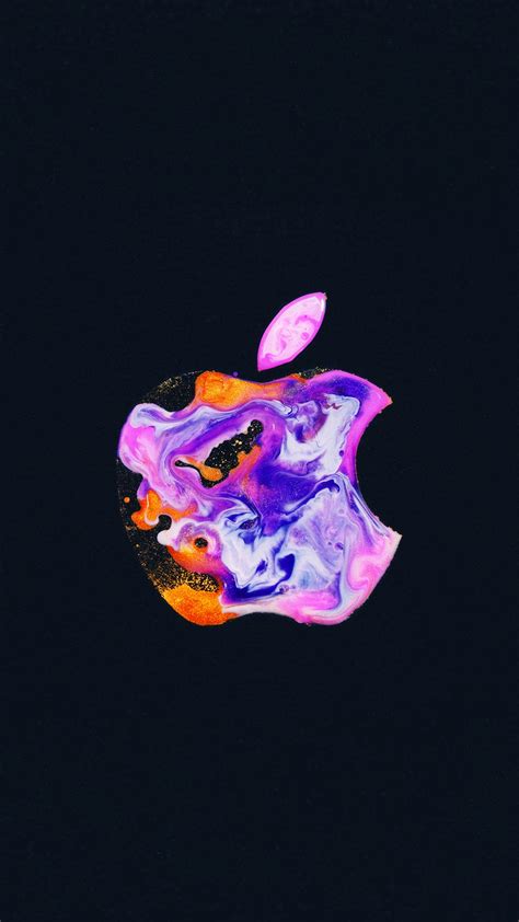 Apple Logo Wallpaper 4k Iphone 12 Liquid Art Black