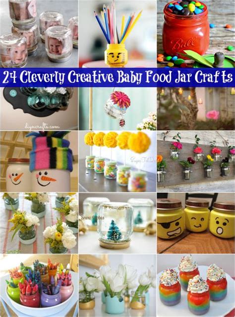24 Cleverly Creative Baby Food Jar Crafts Its All About