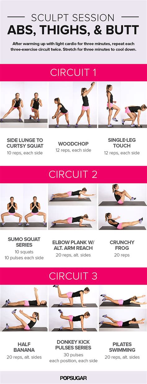 The Workout A Printable Workout To Target Your Legs And Core In Just