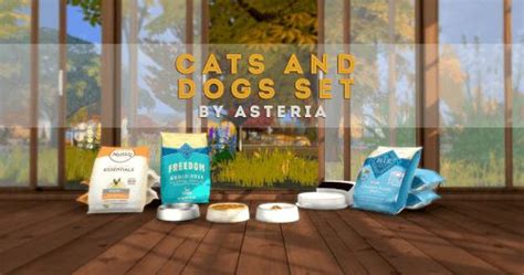 Pet Food Feeds Set For The Sims 4 By Asteria Spring4sims Sims 4