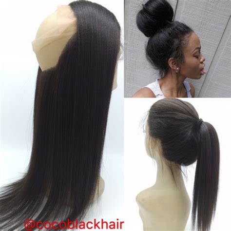 Brazilian Virgin Hair Yaki Straight 360 Lace Frontal Closure