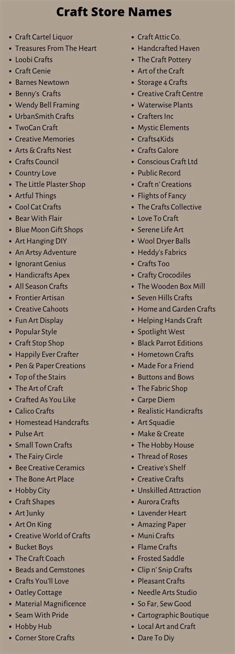 Creative Craft Business Names Ideas And Suggestions