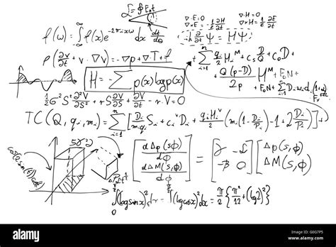 Complex Math Formulas On Whiteboard Mathematics And Science With Stock