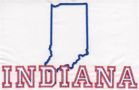 Indiana Outline Machine Embroidery Design Embroidery Library At
