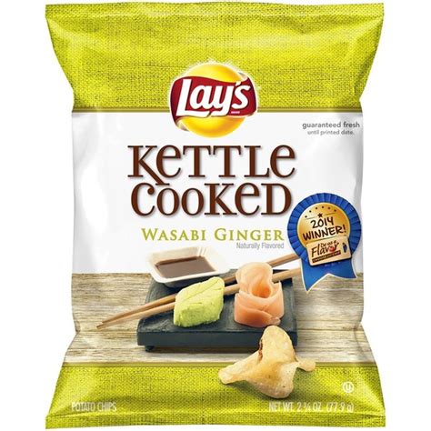 Lays Kettle Cooked Wasabi Ginger Flavored Potato Chips 275 Oz