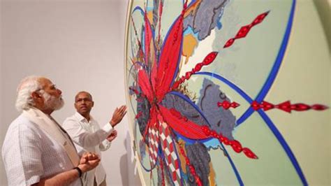 Prime Minister Visits The National Gallery Of Modern Art New Delhi For