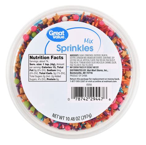 2 Pack Great Value Mix Sprinkles 1048 Oz Sprinkles