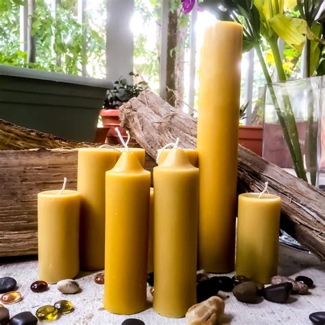 Pure Organic Beeswax Large Taper Candle 1 34 Wide Pure Beeswax Taper
