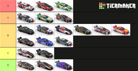 V Supercars Liveries Tier List Community Rankings TierMaker