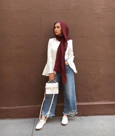 Boyfriend ripped jeans & kulot jeans berkualitas kalian wajib punya! 9 Potret OOTD Hijab dan Kulot Jeans; Keren Sekaligus ...