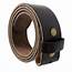 Cowhide Leather Belt Strap With Snap Closures For