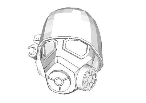 Fallout Ncr Veteran Ranger Helmet Papercraft Free Download Paper