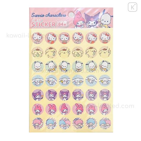 Japan Sanrio Mini Sticker Sheet Sanrio Characters Kawaii Limited