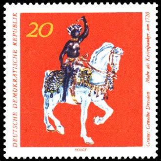 Das historische grüne gewölbe findet man im residenzschloss. Grünes Gewölbe Dresden, Mohr - Briefmarke DDR