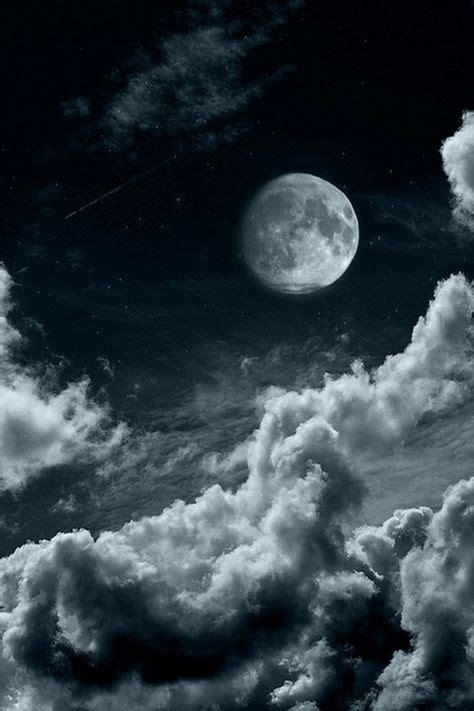 Moon Night And Clouds Resmi Görüntüler Ile Gündoğumları Gece
