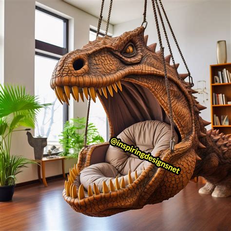 These Hanging Dinosaur Loungers Will Have Your Kids Swinging Into The