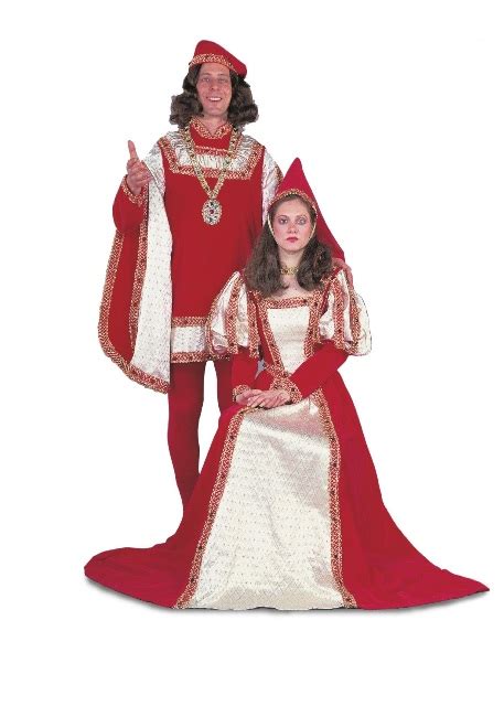 Royal Medieval King And Queen Cosplay Halloween Costume Adult Couple Maxi Fancy Gown Dress