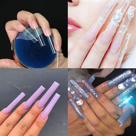 504Pcs XXL No C Curve Nail Tips for Acrylic Nails Professional Set