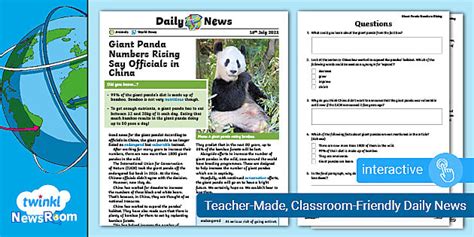 News Story For Children 9 11 Giant Panda Numbers Rising