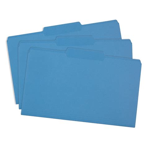 Blue Summit Supplies File Folders Legal 13 Tab Blue 100 Pack