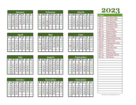 2023 Excel Yearly Calendar Template Editable Get Latest News 2023 Update