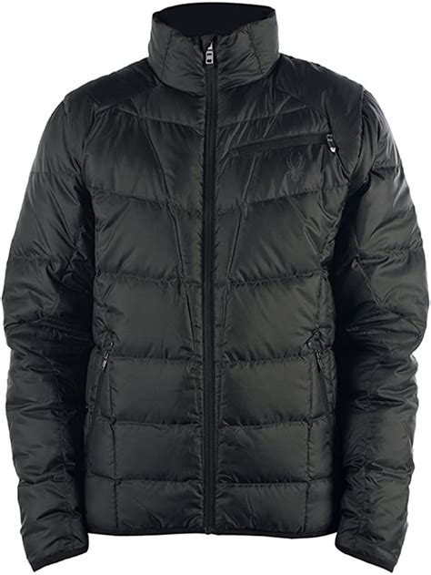 Spyder Mens Dolomite Down Jacket Small Black Clothing