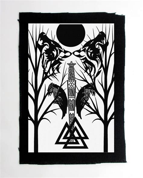 Odin Viking Patch Occult Patch Large Sew On Patch Back Etsy