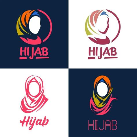 Hijab Logo Compilation 3539406 Vector Art At Vecteezy