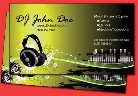 6 Funky Dj Business Card Templates All About Business Cards Dj