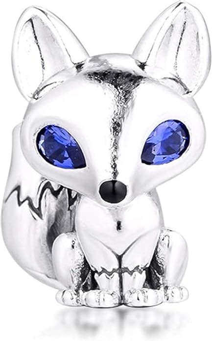 Rdmv 2020 Pre Autumn Blue Eyed Fox Animal Bead 925 Silver