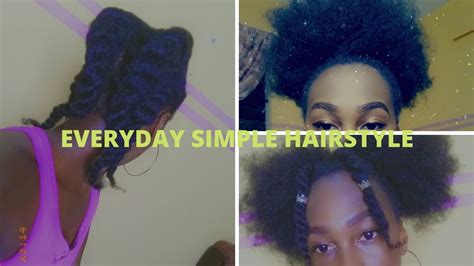 Simple Everyday Hairstyles On My 4c Hair Youtube