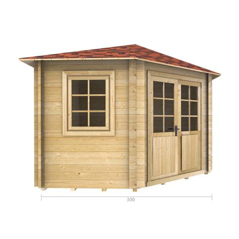 All of our log siding corners are compatible with each style and profile of log siding that we. 3m x 3m (10 x 10) Corner Log Cabin (2036) - Double Glazing ...