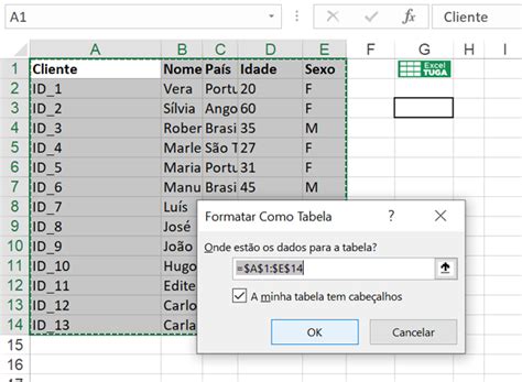 Formatar Intervalos De Dados Como Tabelas Excel Format As Table Excel Tuga Excel Em Portugu S