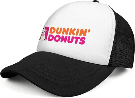 Adjustable Snapback Hat Dunkin Donuts Coffee Logo Unisex Cute Black