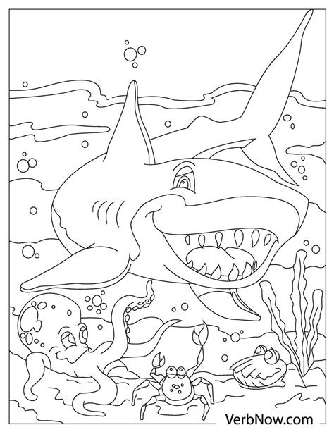 Cute Hammerhead Shark Coloring Page