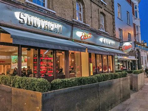 Bar tables, kitchen tables, adjustable tables, fixed height tables. Joe's Southern Kitchen & Bar in Kentish Town | Restaurant ...