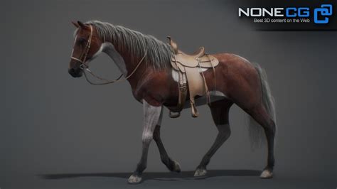 Animated Horse 3d Model By Nonecg Youtube