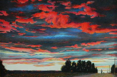 Sunset Drawing For Kids With Oil Pastels Easy Oil Pastel Sunset