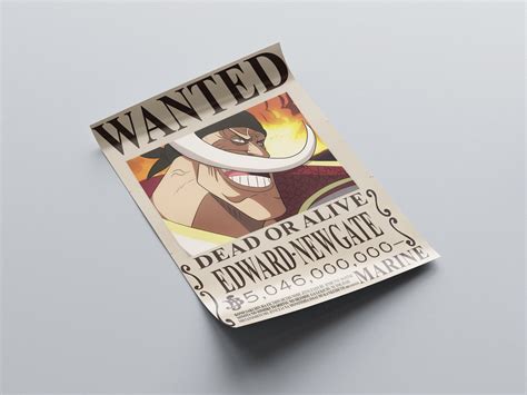 Edward Newgate Whitebeard Bounty Poster One Piece Weebshop Anime