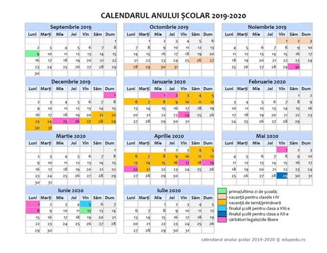 Structura Anului Scolar 2021 Si 2022 Calendar Scolar 2021 În