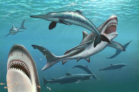 Megalodon Prehistoric Shark Photograph By Richard Bizley Pixels